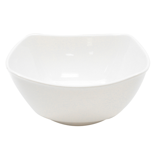 TableCraft Products WB16 11.25 Qt. Round White Melamine Frostone Collection Wavy Bowl