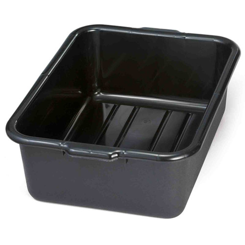 TableCraft Products 1537B 6 Gal Black Bus Tub HDPE Tote Box - 12/Case