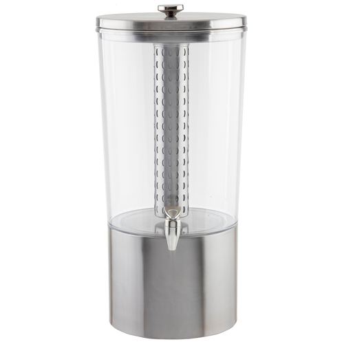 TableCraft Products 10451 4 1/2" Gallon Tritan Reservoir Stainless Steel Base Upscale Beverage Dispenser