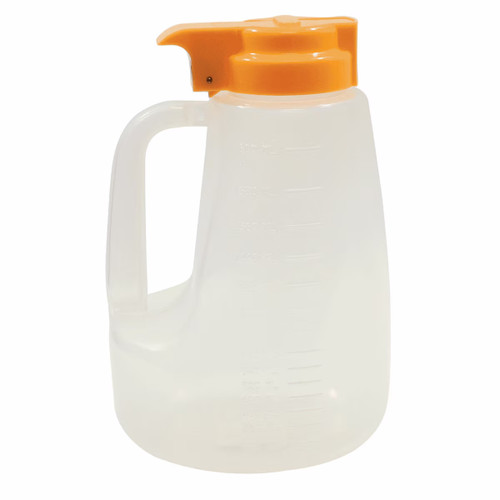 TableCraft Products PP64Y 64 Oz. Clarified Polypropylene Yellow Option Dispenser