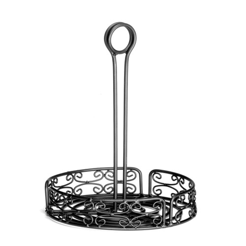 TableCraft Products BK2780 8.25" Dia x 10.25"H Black Mediterranean Versa Rack - 2/Case