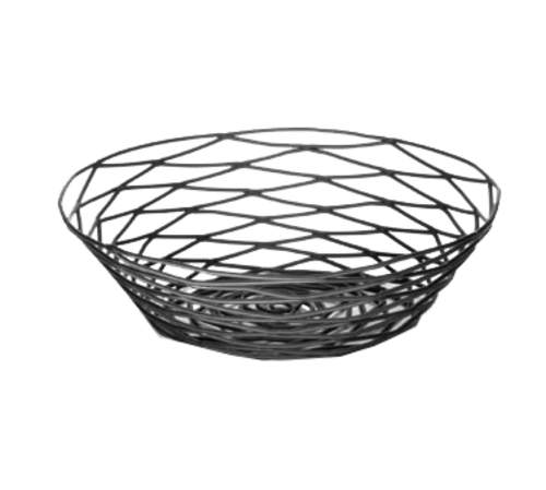TableCraft Products BK17508 8" W x 8" D x 2.25" H Black Round Artisan Collection Basket