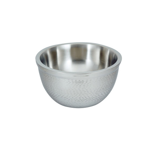TableCraft Products RB11 5 Qt. Round Stainless Steel Rice Pattern Remington Collection Bowl
