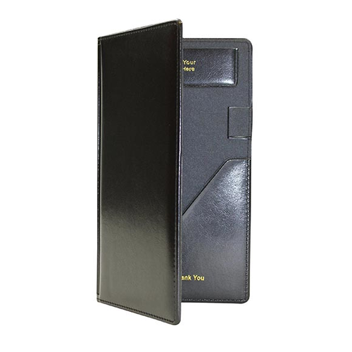 TableCraft Products 59BK Black Vinyl Check Presenter with Credit Card Holder