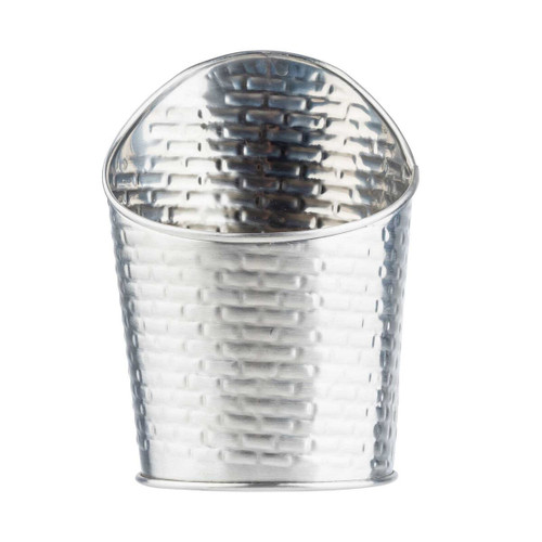 TableCraft Products GTSS28  9 1/2 Oz. 3 1/4" Dia. x 4 1/2"H Angled  Stainless Steel Brickhouse Collection Fry Cup