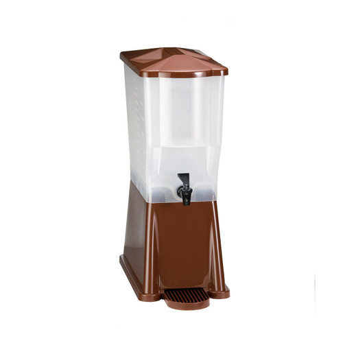 TableCraft Products 354DP 3 Gal. 8" W x 16 1/8" D x 20 5/8" H Brown Slimline Beverage Dispenser