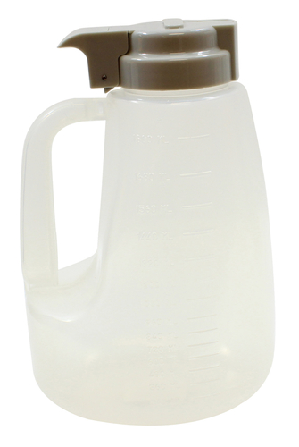TableCraft Products PP64G 64 Oz. Clarified Polypropylene Gray Option Dispenser