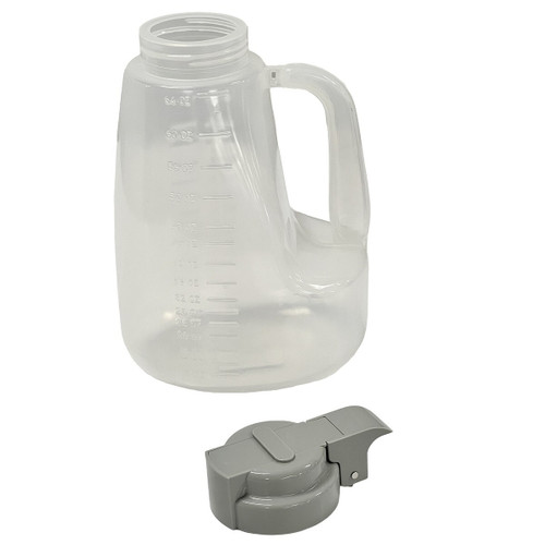 TableCraft Products PP64G 64 Oz. Clarified Polypropylene Gray Option Dispenser