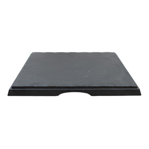 TableCraft Products MGD1616 16 5/8" W x 16 5/8" D x 1 1/8" H Square Melamine Slate Frostone Collection Display Tray