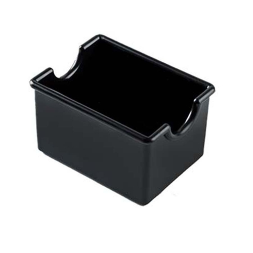 TableCraft Products 10309 3 1/4" x 2 1/2" x 2" Black Rectangular Sugar Packet Holder