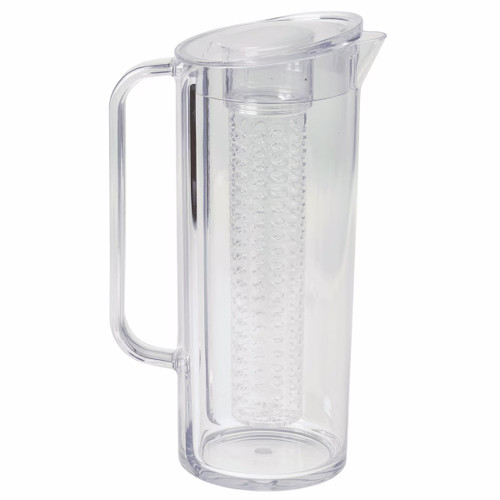 TableCraft Products PP322FIN 2 Qt. SAN Plastic Clear Infusion Beverage Pitcher With Lid