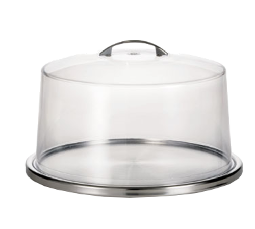 TableCraft Products H820P422 13" Dia. x 8" H Stainless Steel Cash & Carry Cake Plate Set