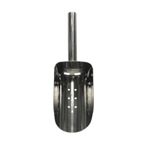 TableCraft Products BSC1216 12 - 16 Oz. Stainless Steel Ice Scoop With Drain Holes