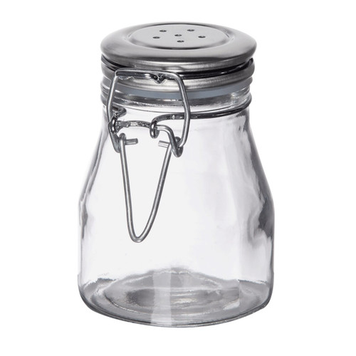 TableCraft Products H3S&P 3 1/2 Oz. 2 1/4" Dia. x 3 1/4"H Clear Glass Cash & Carry Salt/Pepper Shakers