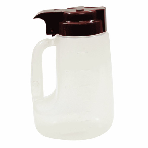TableCraft Products PP32M 32 Oz. Clarified Polypropylene Maroon Option Dispenser