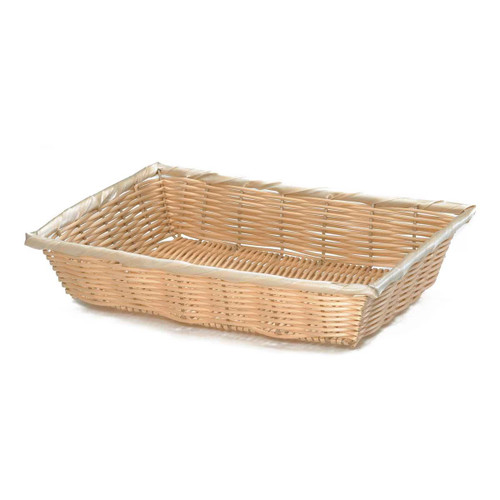 TableCraft Products 1188W 14" W x 10" D x 3" H Hand-Woven Basket - 6/Case