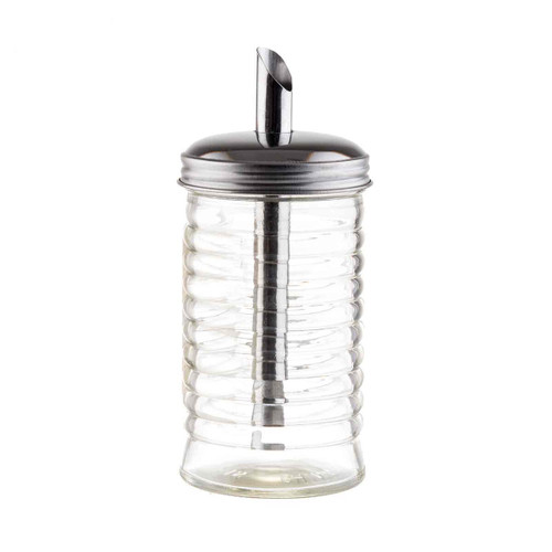 TableCraft Products HBH860 12 Oz. 6 5/8"H Clear Glass Beehive Collection Sugar Pourer