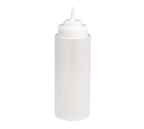TableCraft Products 23363C 32 oz Clear Wide Cone Tip Top Squeeze Bottle
