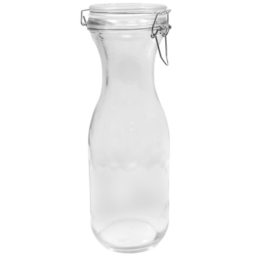 TableCraft Products RGC34 34 Oz. Resealable Transparent Glass Cash & Carry Carafe