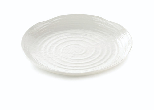 TableCraft Products M14 14" Dia. White Round Melamine Frostone Collection Tray