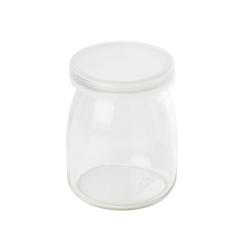 TableCraft Products SGJ6 6 Oz. Glass Cash & Carry Single-Serve Jar With Lid - 12 Pack