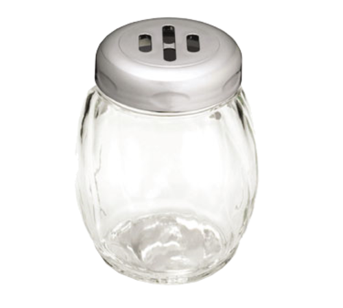 TableCraft Products P260SLCH 6 Oz. Chrome Plated Slotted Plastic Top Swirl Polycarbonate Jar Shaker