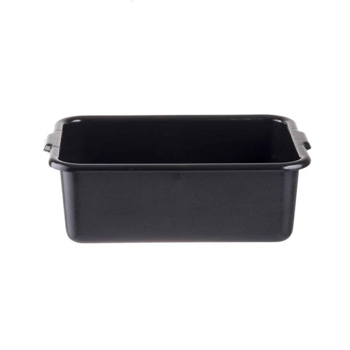 TableCraft Products P1537B 21 1/2" W x 15 3/4" D x 7" H High Density Polyethylene Stackable Black Tote Box (Sold in Pallet of 240)