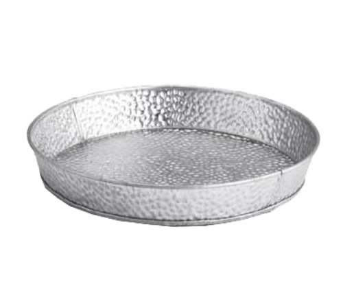 TableCraft Products GP8 8 1/4" Dia. x 11/4" Round Galvanized Steel Galvanized Collection Dinner Platter