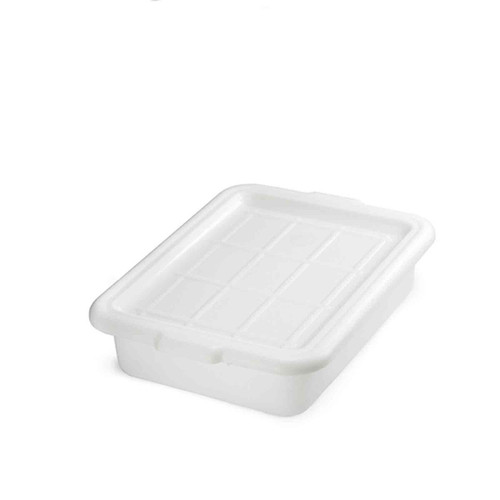 TableCraft Products F1529 21" W x 16" D x 5" H White Polyethylene Freezer Storage Box