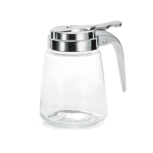 TableCraft Products 1370 8 Oz. Chrome Plated Metal Top Modern Glass Dispenser
