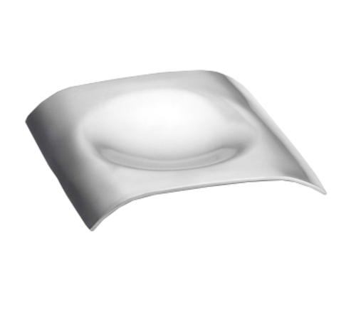 TableCraft Products HB3 5" x 5" x 3/4"H Square Stainless Steel Spoon Rest