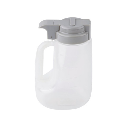 TableCraft Products PP32G 32 Oz. Clarified Polypropylene Gray Option Dispenser