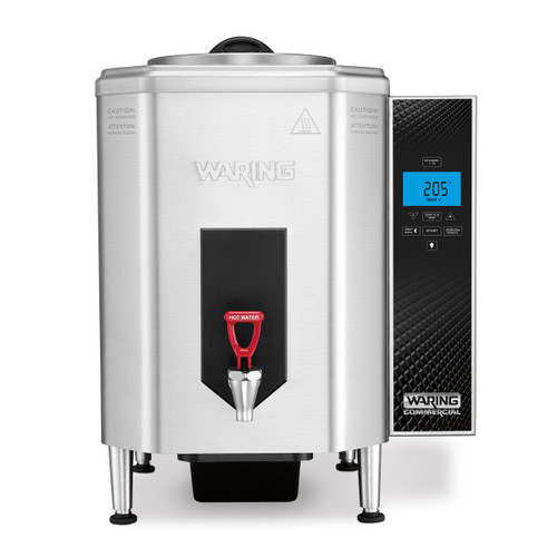 Waring WWB10GB 10 Gallon Stainless Steel Countertop Electric Hot Water Dispenser - 208-240 Volts 1 Phase