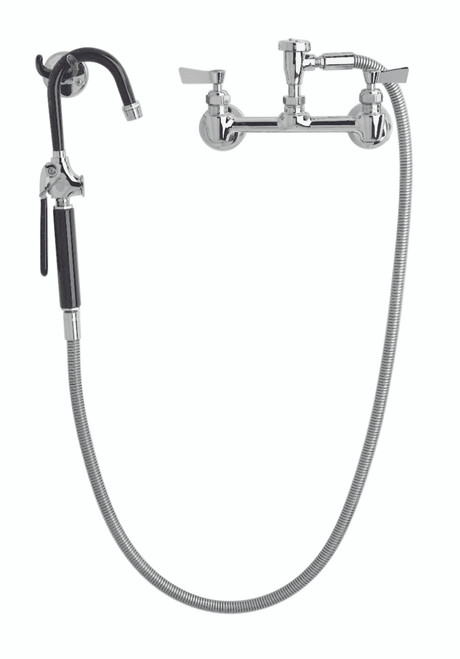 Fisher 2240 8" Centers Control Spout Wall Mount Pot Filler