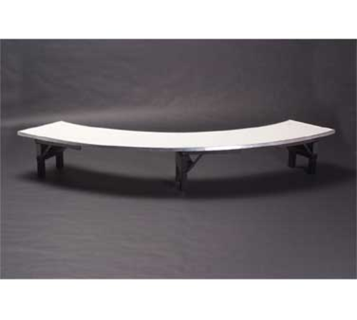 Maywood DFORIG9615CRRIS 15" Wide 12" High Metal Glide Caps Std Single-Deck Channel Aluminum Edge 96" Radius Original Table Riser