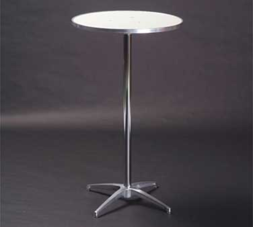 Maywood MF36RDPED3042 36" W x 42" H White Plywood Round Top Standard Pedestal Table