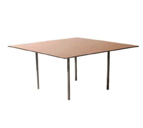 Maywood DLDEL54SQ 54" W x 29" H x 54" D Plastic Laminated with Vinyl T-Mold Edge Square Top Deluxe Folding Table