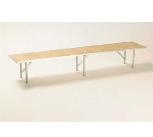 Maywood MP1496RISER 96" Long 14" Wide 12" High Black Plastic Glides Std Single-Deck Rectangular Top Standard Table Riser/Bar Top