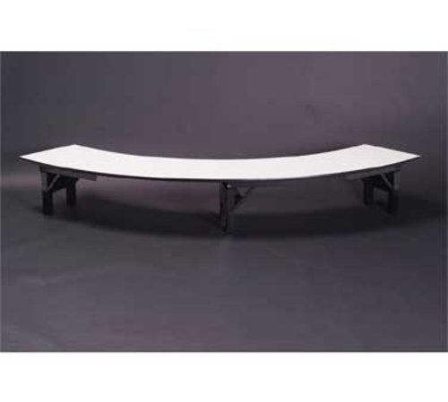 Maywood DLORIG9615CRRIS 96" Radius 15" Wide 12" High Metal Glide Caps Std Single-Deck Original Table Riser