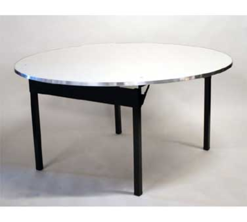 Maywood DFORIG72RD 72" W x 30" H White Plywood Round Top Original Folding Table