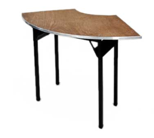 Maywood DPORIG10830CR6 108" W x 30" H Plywood Circle Crescent Top Original Folding Table