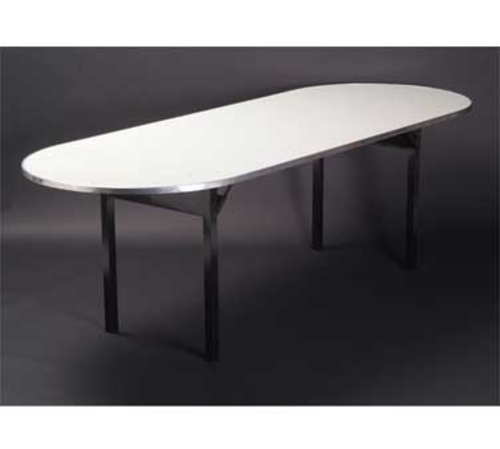 Maywood DFORIG3672RACE 72" W x 36" D x 30" H Race Track White Vinyl Sheet Bonded On Plywood Top Original Folding Table