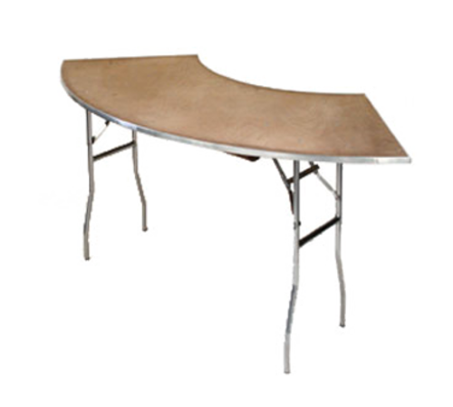 Maywood MP6030CR4 60" W x 30" H Plywood Circle Crescent Top Standard Folding Table