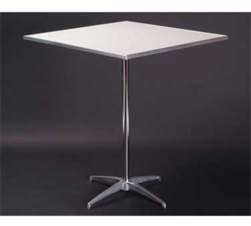 Maywood MF24SQPED3042 24" W x 42 H White Plywood Square Top Standard Pedestal Table