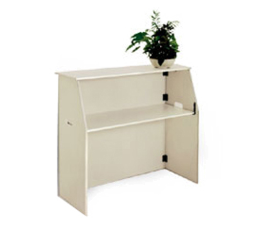 Maywood ML4PORTBARWHT 48" W x 42" H x 18" D White Plastic Laminated 5/8" Plywood Top Frosty White Portable Bar