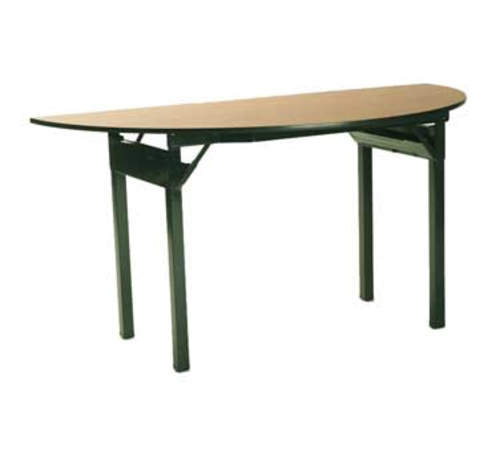 Maywood DLORIG48HR 48" W x 30" H Plywood Half-Round Top Original Folding Table