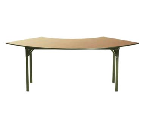 Maywood DLORIG7230CR4 72" W x 30" H Plywood Circle Crescent Top Original Folding Table