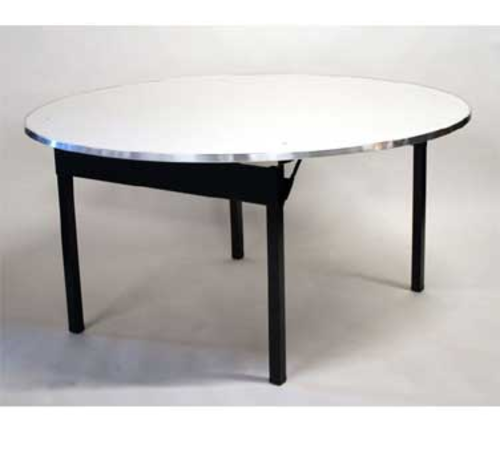 Maywood DFORIG60RD 60" W x 30" H White Plywood Round Top Original Folding Table
