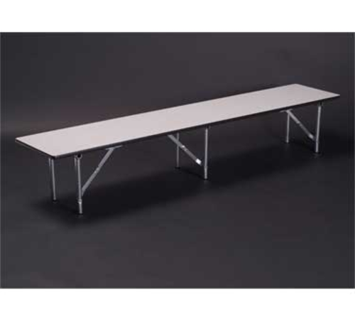 Maywood ML1496RISER 96" Long 14" Wide 12" High Black Plastic Glides Std Single-Deck Rectangular Top Standard Table Riser/Bar Top