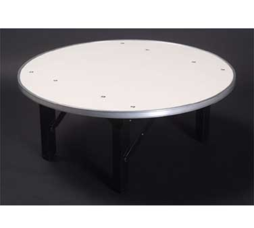 Maywood DFORIG36RDRISER 12" High Metal Glide Caps Std Channel Aluminum Edge 36" Dia. Single-Deck Round Top Original Table Riser